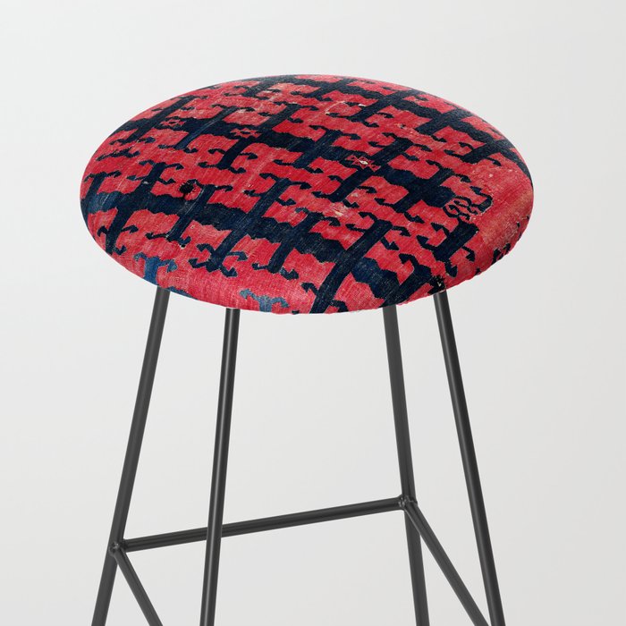 Yüncü  Antique Turkish Balikesir Kilim Rug Print Stool Gallery Image 2