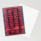 Yüncü  Antique Turkish Balikesir Kilim Rug Print Stationery Card Gallery Image 2