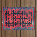 Yüncü  Antique Turkish Balikesir Kilim Rug Print Outdoor Rug Gallery Image 1