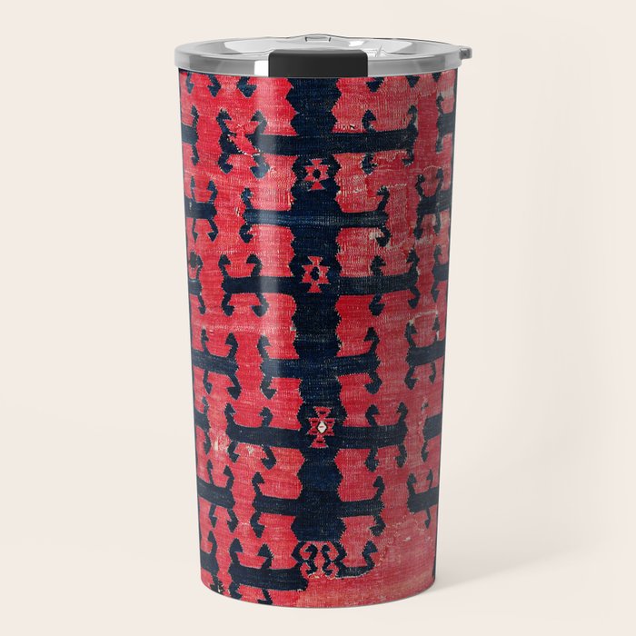 Yüncü  Antique Turkish Balikesir Kilim Rug Print Travel Mug Gallery Image 1