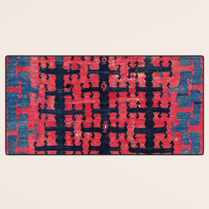 Yüncü  Antique Turkish Balikesir Kilim Rug Print Desk Mat Gallery Image 3