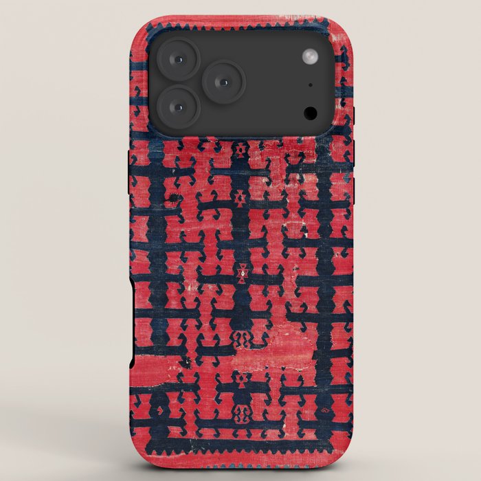 Yüncü  Antique Turkish Balikesir Kilim Rug Print iPhone Case Gallery Image 8
