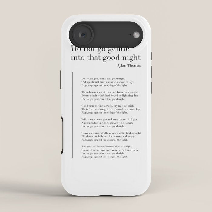 Do not go gentle into that good night by Dylan Thomas iPhone Case Gallery Image 2