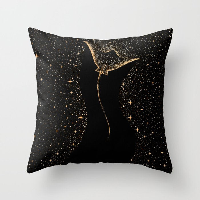 Star Collector Dark GOLD Version Throw Pillow Gallery Image 6