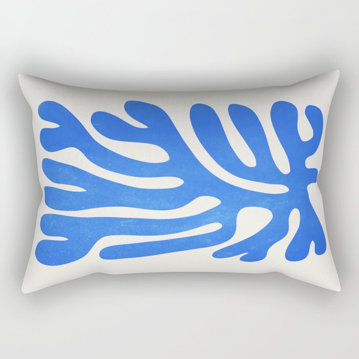 Marseille Blue: Matisse Color Paper Cutouts 03 Rectangular Pillow Gallery Image 2