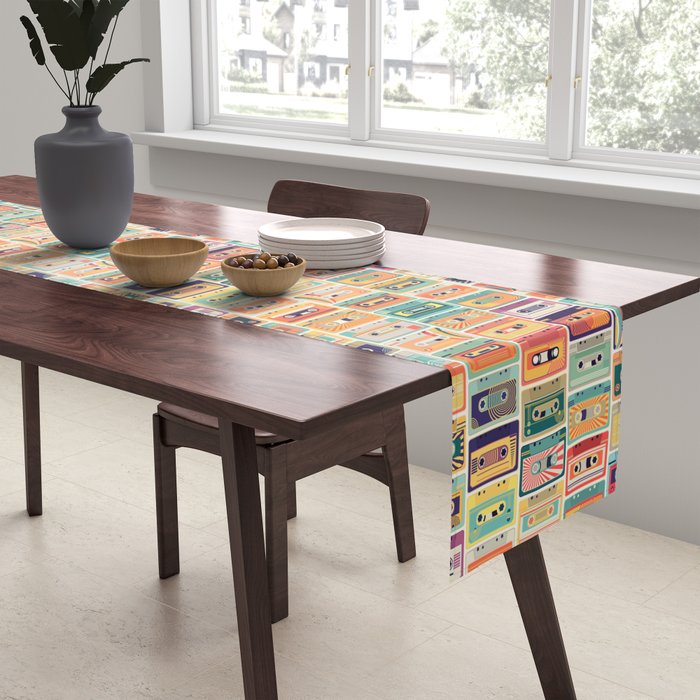 Retro 90s Mixtapes Table Runner Gallery Image 2