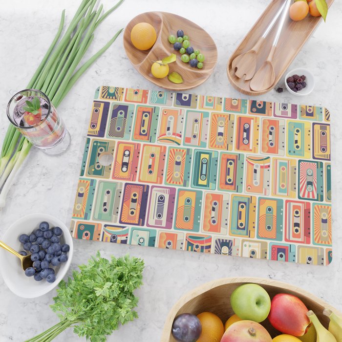 Retro 90s Mixtapes Cutting Board Gallery Image 2
