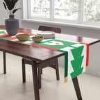Christmas geometric mosaic art pattern Table Runner Gallery Image 2