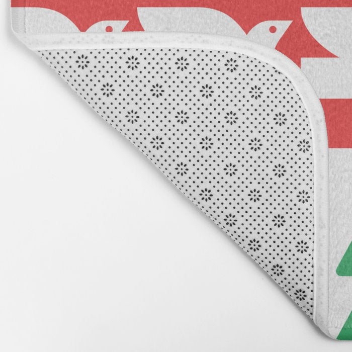 Christmas geometric mosaic art pattern Bath Mat Gallery Image 2