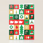 Christmas geometric mosaic art pattern Stationery Card Gallery Image 2