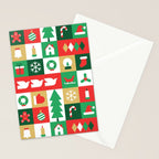 Christmas geometric mosaic art pattern Stationery Card Gallery Image 2