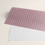 Romantic Botanica Coordinator - Thin Stripes in Rosewood Pink Wrapping Paper Gallery Image 2