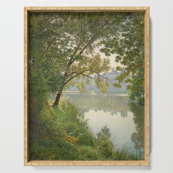 From Waters Edge - Landscape Painting Serving Tray Gallery Image 1