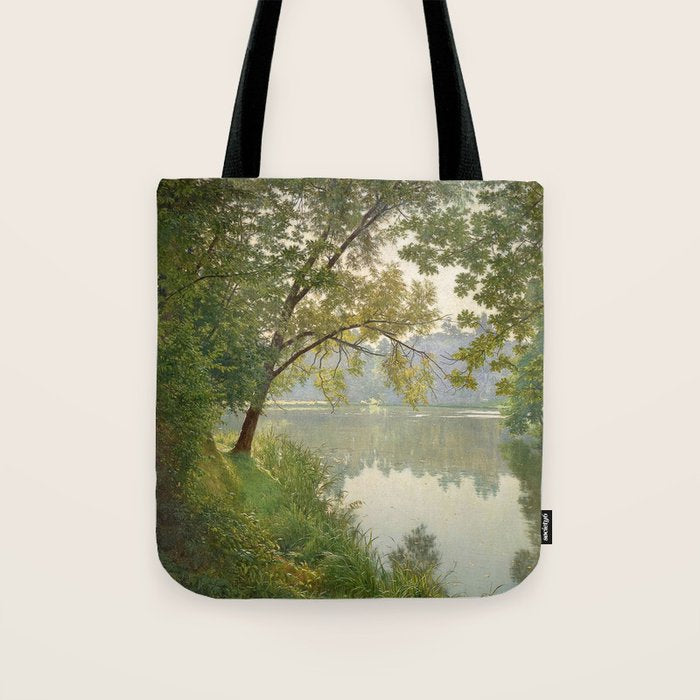 From Waters Edge - Landscape Painting Tote Bag Gallery Image 1