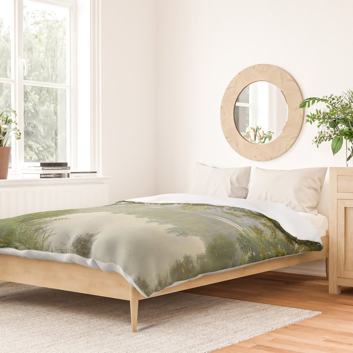 From Waters Edge - Landscape Painting Duvet Cover Gallery Image 2