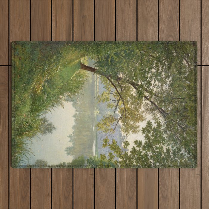 From Waters Edge - Landscape Painting Outdoor Rug Gallery Image 1