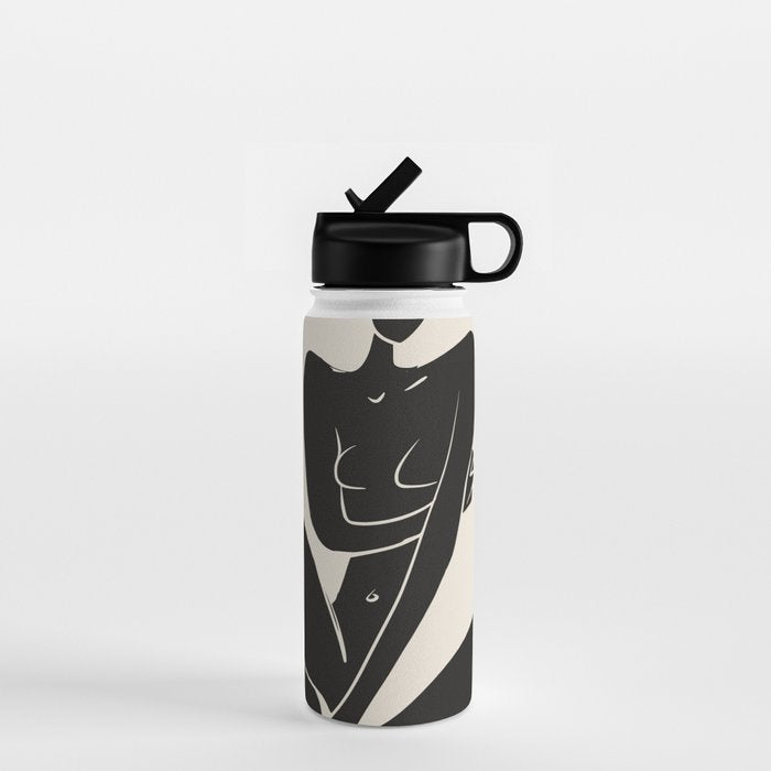 Sitting nude in black Water Bottle Gallery Image 1