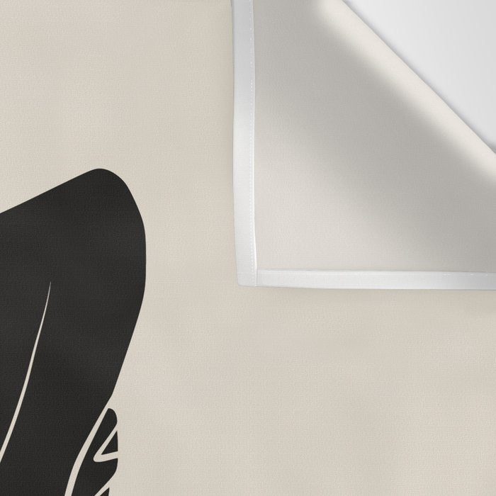 Sitting nude in black Wall Tapestry Gallery Image 3