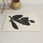 Sitting nude in black Rug Gallery Image 1