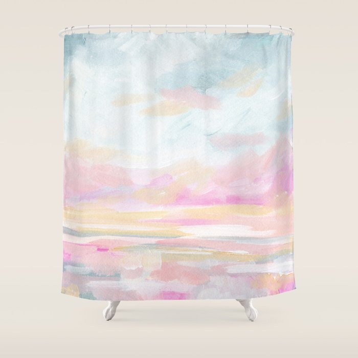 So Alive - Bright Ocean Seascape Shower Curtain Gallery Image 1