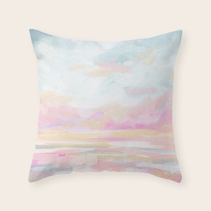 So Alive - Bright Ocean Seascape Throw Pillow Gallery Image 1