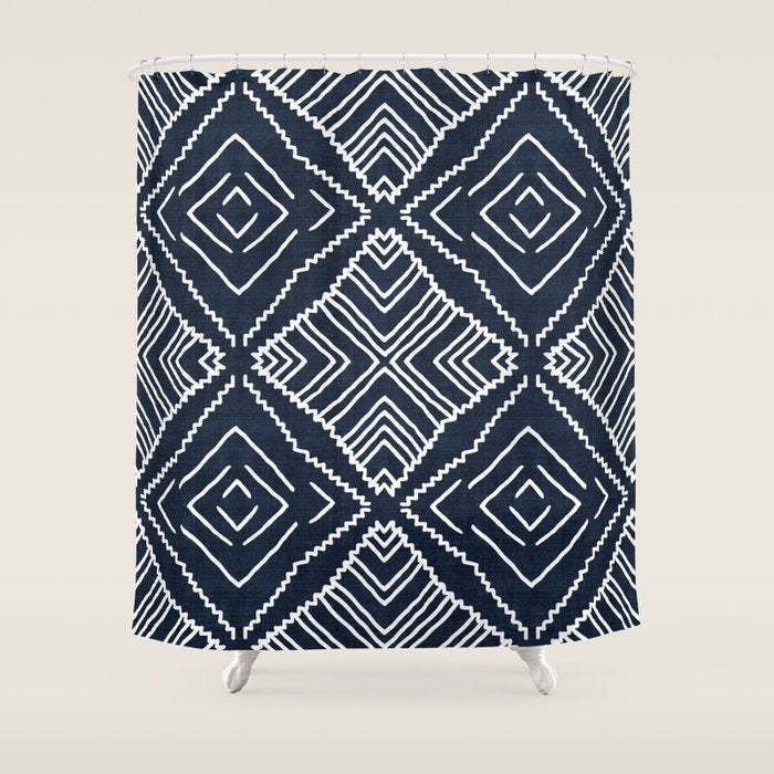 Beni in Navy Shower Curtain Gallery Image 1