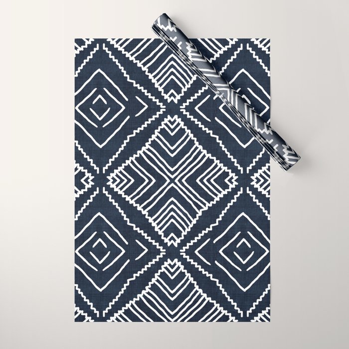 Beni in Navy Wrapping Paper Gallery Image 1