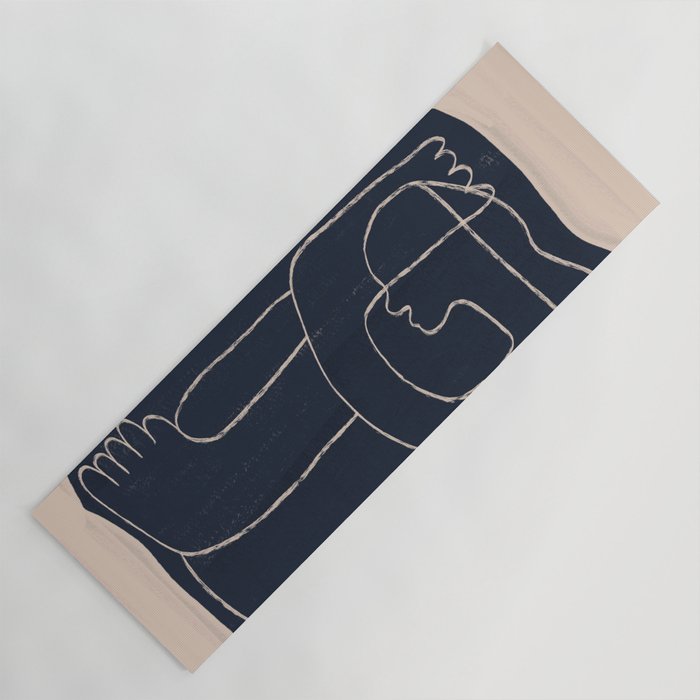 Abstract line art Figure Yoga Mat Gallery Image 1