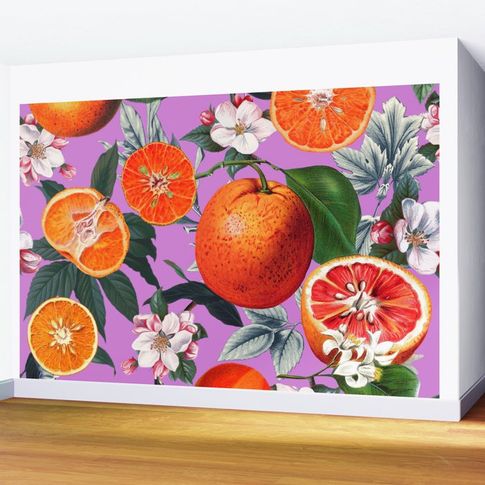 Vintage Fruit Pattern X Wall Mural Gallery Image 2