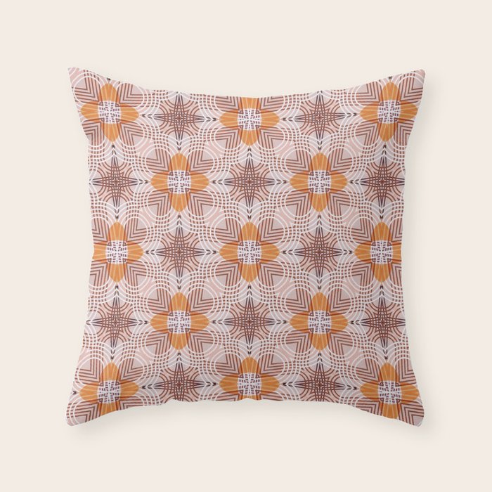 Moroccan flower baskets Throw Pillow Gallery Image 1