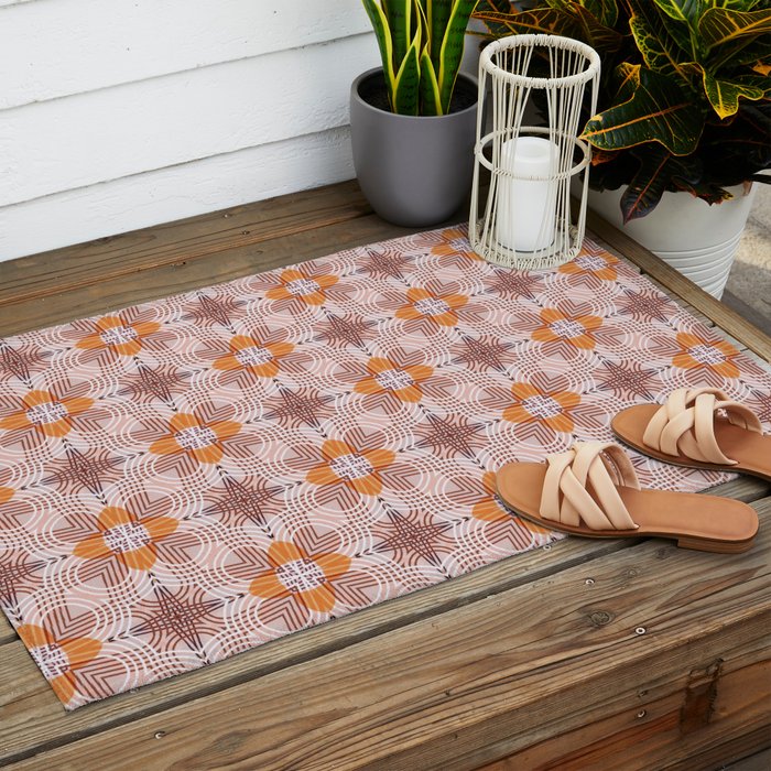 Moroccan flower baskets Outdoor Rug Gallery Image 2