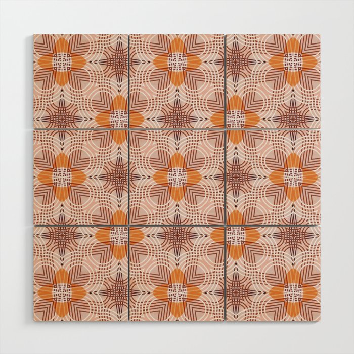 Moroccan flower baskets Wood Wall Art Gallery Image 1