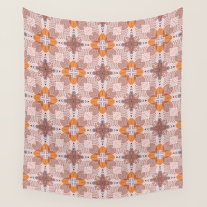 Moroccan flower baskets Wall Tapestry Gallery Image 1