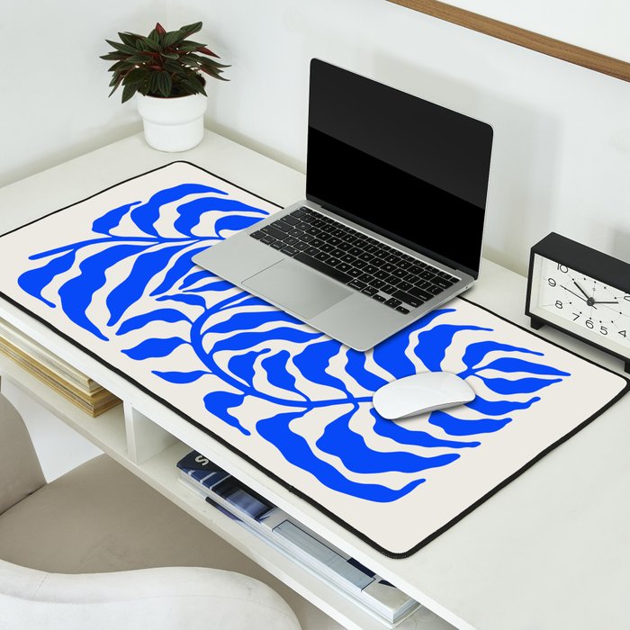 Wild Ferns: Ultramarine Blue Edition Desk Mat Gallery Image 2
