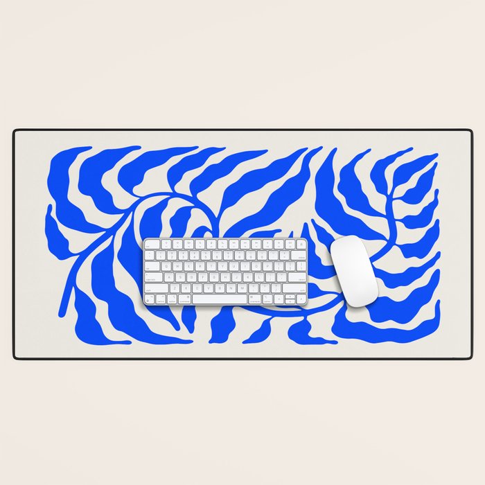 Wild Ferns: Ultramarine Blue Edition Desk Mat Gallery Image 1