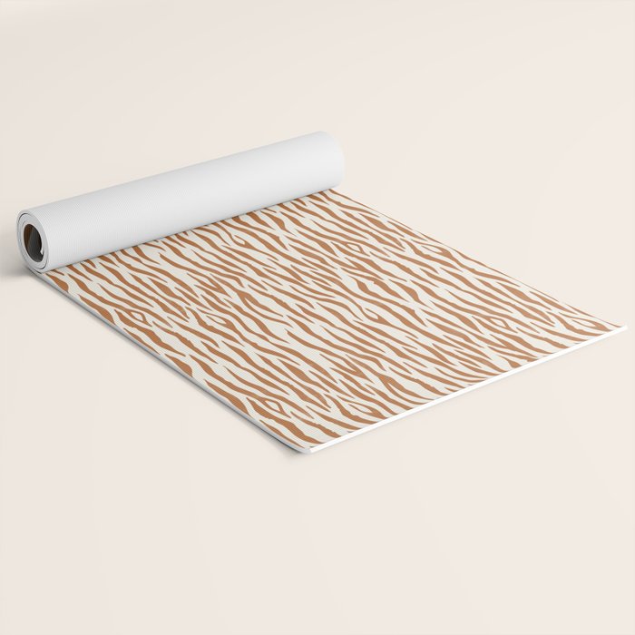 Tiger Stripes In Neutral Yoga Mat Gallery Image 2