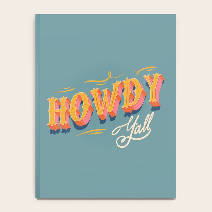 Howdy Y'all | Yellow Orange Blue Notebook Gallery Image 4