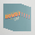 Howdy Y'all | Yellow Orange Blue Wrapping Paper Gallery Image 3