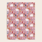 Colorful Scandinavian festive holiday animals Poster Gallery Image 4