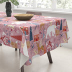 Colorful Scandinavian festive holiday animals Tablecloth Gallery Image 3