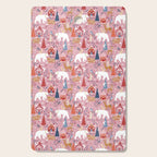 Colorful Scandinavian festive holiday animals Cutting Board Gallery Image 1