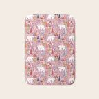 Colorful Scandinavian festive holiday animals Bath Mat Gallery Image 1