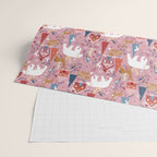 Colorful Scandinavian festive holiday animals Wrapping Paper Gallery Image 2