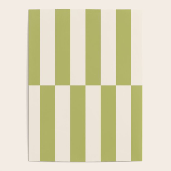Duo II - Butter and Green Stripes Poster Gallery Image 4