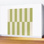 Duo II - Butter and Green Stripes Wall Mural Gallery Image 2