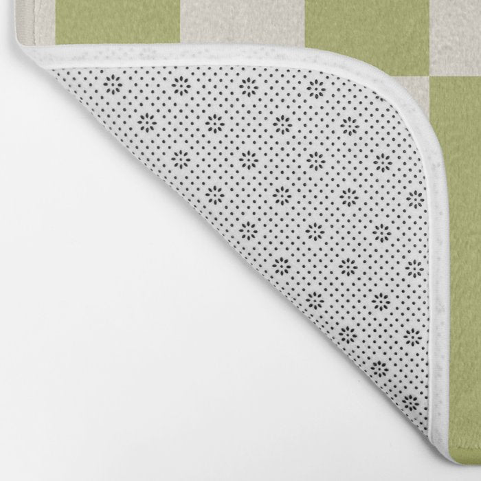 Duo II - Butter and Green Stripes Bath Mat Gallery Image 2