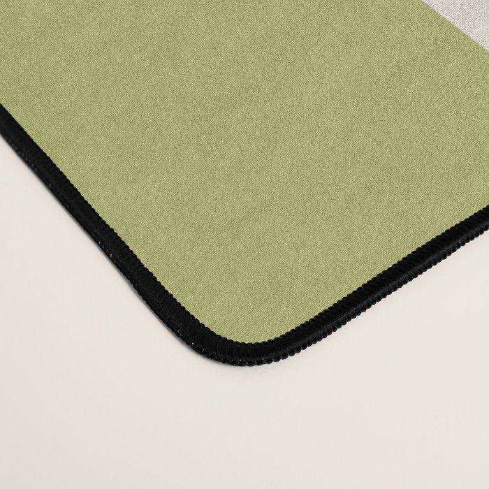 Duo II - Butter and Green Stripes Desk Mat Gallery Image 4