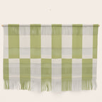 Duo II - Butter and Green Stripes Wall Hanging Gallery Image 1