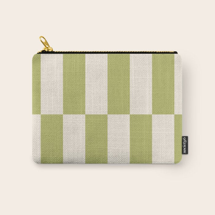 Duo II - Butter and Green Stripes Carry All Pouch Gallery Image 1