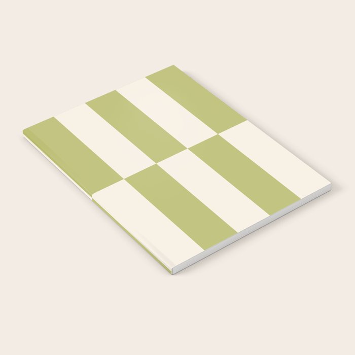 Duo II - Butter and Green Stripes Notebook Gallery Image 1